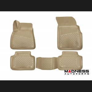 Lamborghini Urus Floor Liners - 3D Molded - Front + Rear - Tan